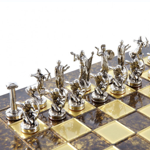 Šah Komplet Grčka Mitologija - Braon 36cm