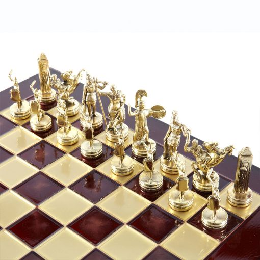 Šah Komplet Borba Bogova - Bordo 36cm