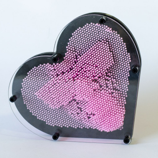 Veliko Pin Art Srce - Svetlije Pink