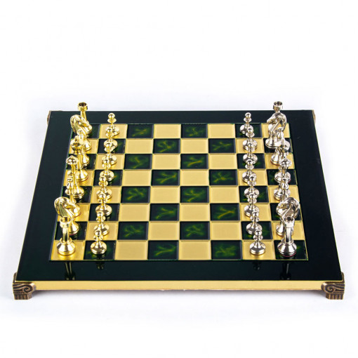 Šah Komplet - Metal Klasik Zeleni 36cm