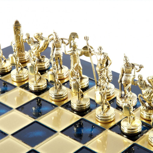 Šah Komplet Grčka Mitologija Plavi 36cm