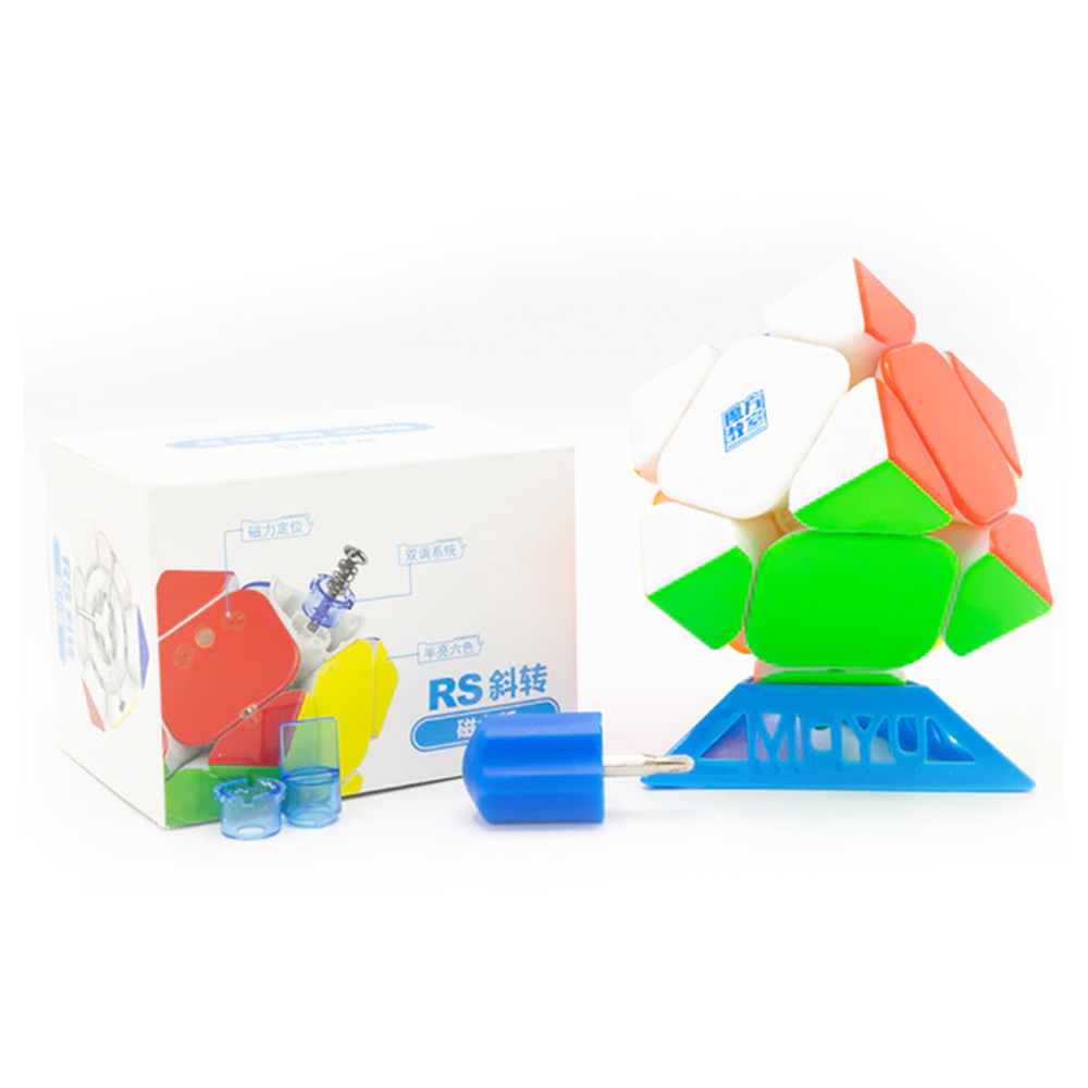 Moyu RS Skewb Magnetic Speed Cube - Version Sans Autocollants, Avec Aimants Et Système De Réglage, Idéal Pour Débutants Et Speedcubers - 8