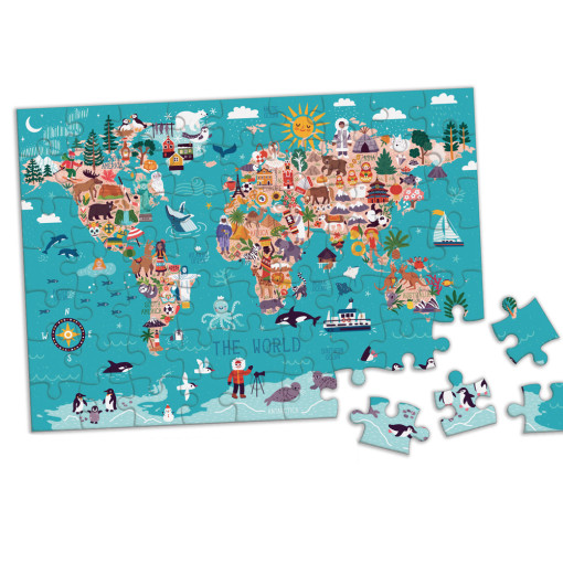 Puzzle Mapa Sveta