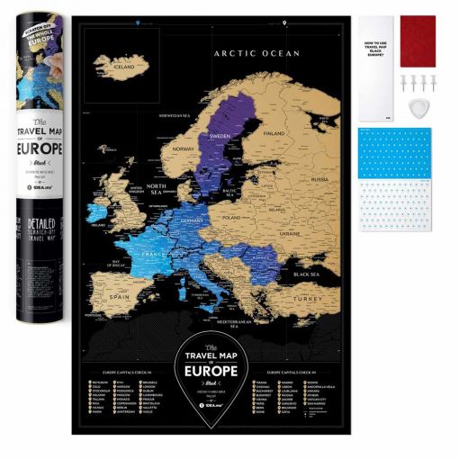 Greb Mapa Evrope Crna