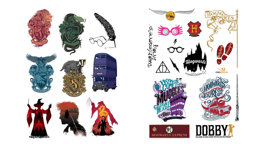 55 samolepljivih nalepnica Harry Potter