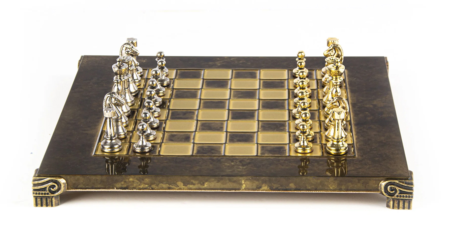 Šah Komplet - Metal Klasik Braon 28cm