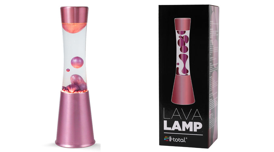 Lava lampa u pastelnoj lilavoj boji
